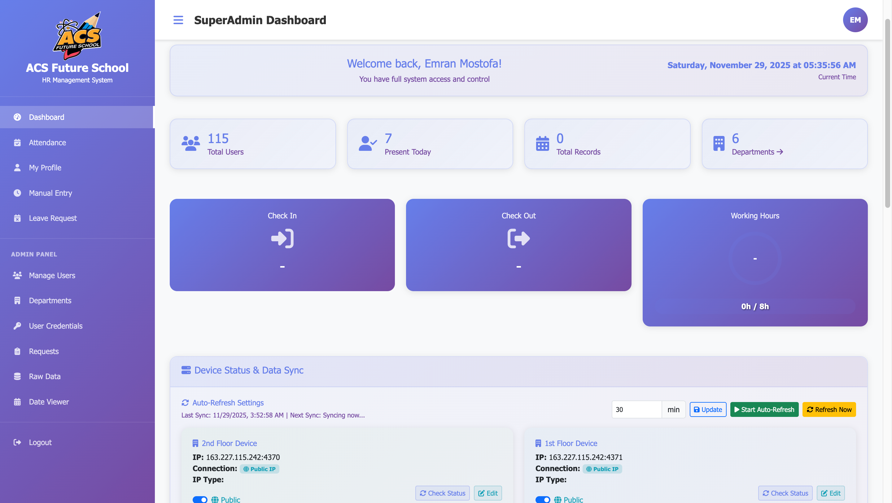 Attendance & HR - Screenshot 1